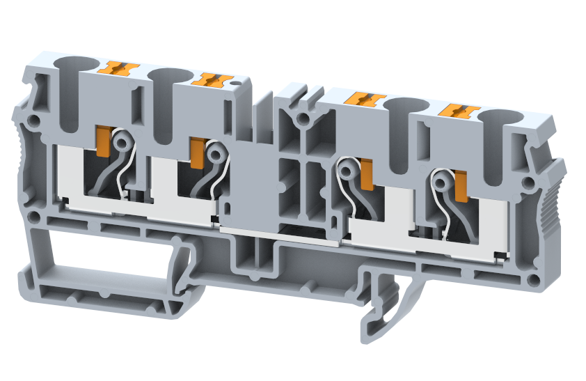 PQ6-2X2 Terminal Blocks Push In Connection Multi Conductor Terminal Blocks Manufacturer and Supplier in India – Elmex 