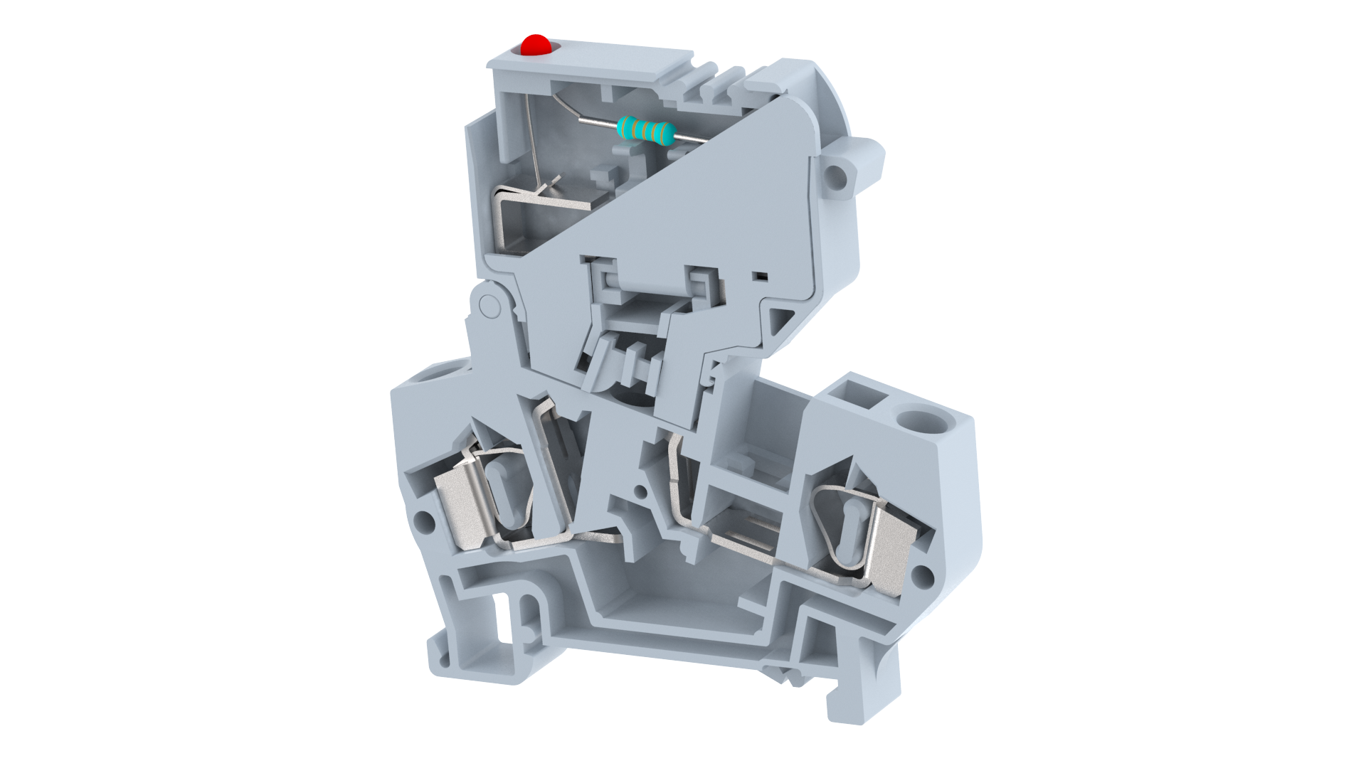 DCF4A1 Terminal Blocks Spring Cage Connection Fuse Terminal Blocks Manufacturer and Supplier in India – Elmex 