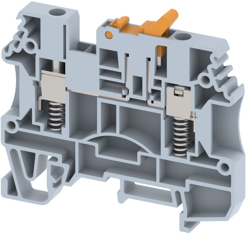 DUTKD4TSWS Terminal Blocks Screw Connection with spring support Knife Disconnect Terminal Blocks Manufacturer and Supplier in India – Elmex 