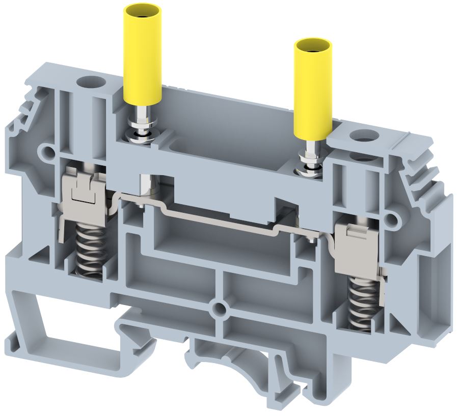 KULTD6FT Terminal Blocks Screw Connection with spring support Feed Through Terminal Blocks Manufacturer and Supplier in India – Elmex 