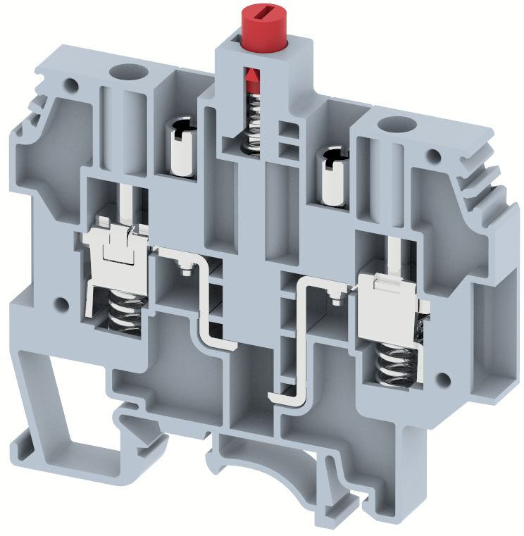 KUPTD6S Terminal Blocks Screw Connection with spring support Test Disconnect Terminal Blocks Manufacturer and Supplier in India – Elmex 
