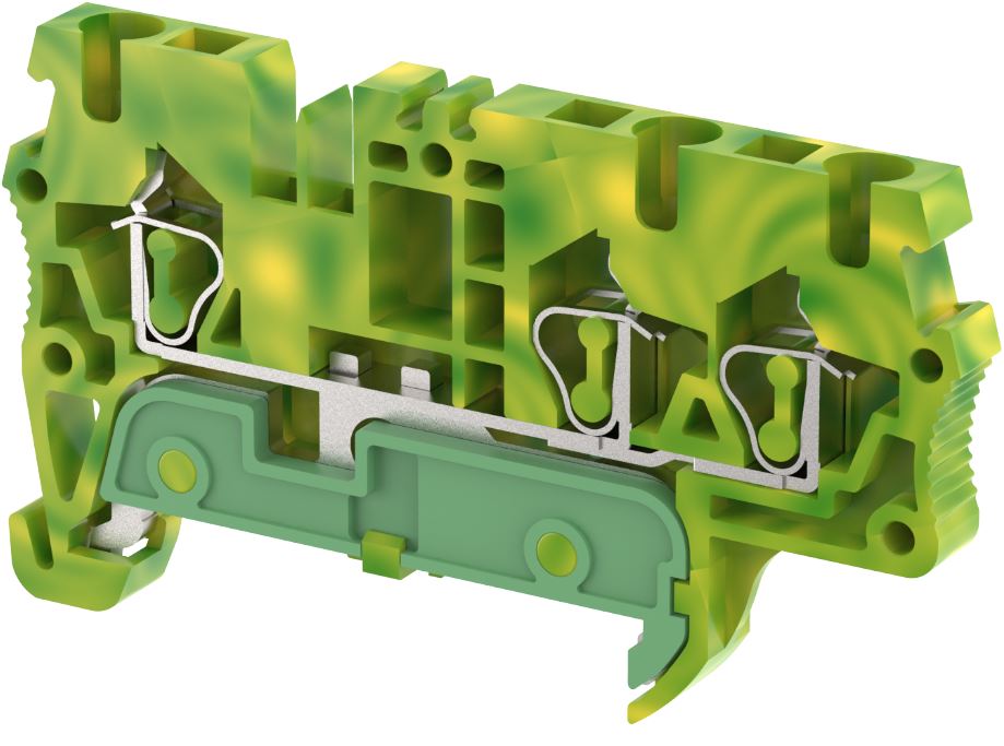 SGQ2.5-1X2 Terminal Blocks Spring Cage Connection Ground Terminal Blocks Manufacturer and Supplier in India – Elmex 