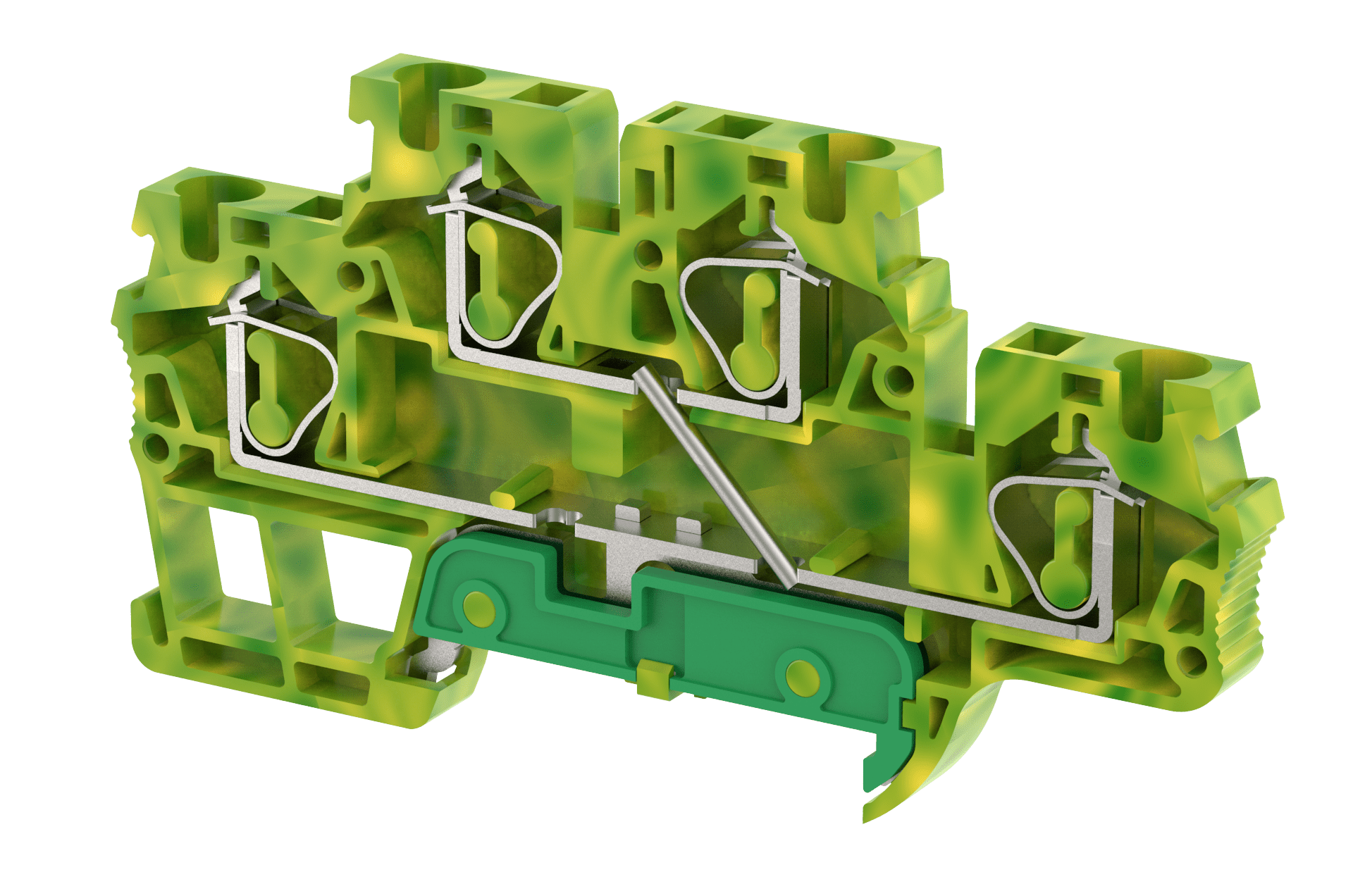 SGQ4-2T Terminal Blocks Spring Cage Connection Ground Terminal Blocks Manufacturer and Supplier in India – Elmex 
