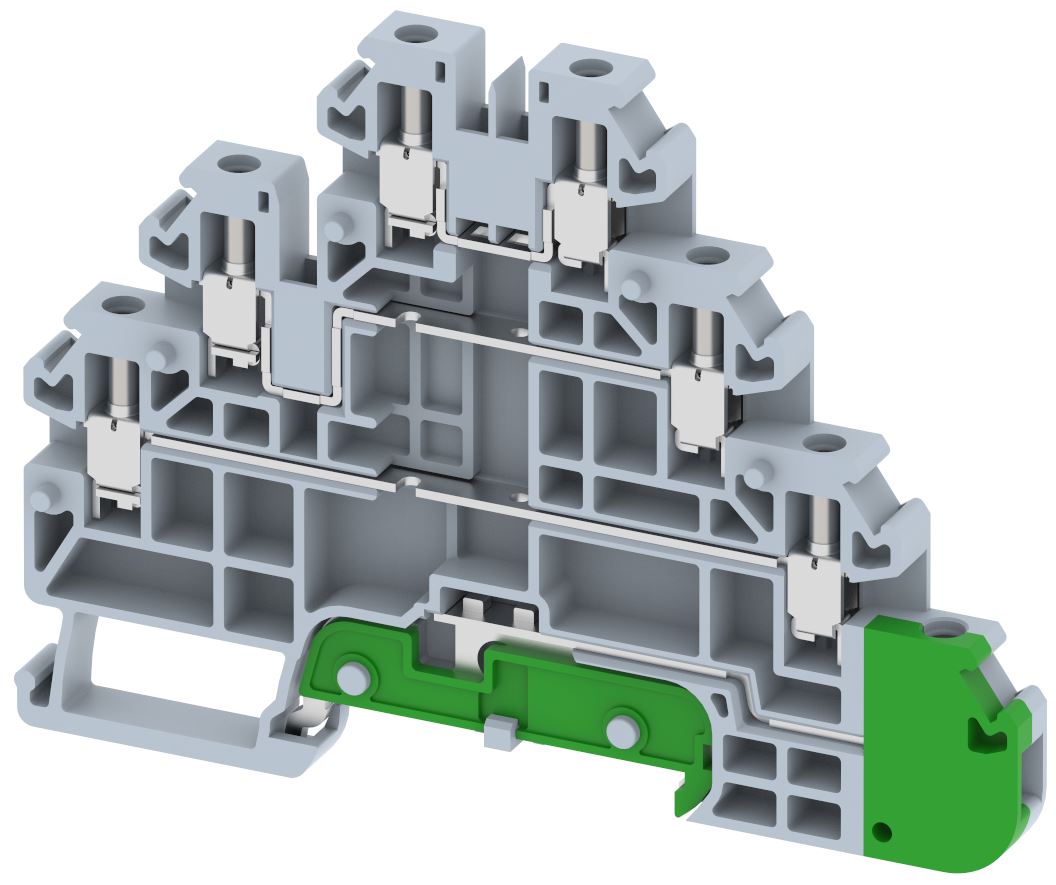 TQ2.5-3T+E Terminal Blocks Screw Connection Multi Level Terminal Blocks Manufacturer and Supplier in India – Elmex 