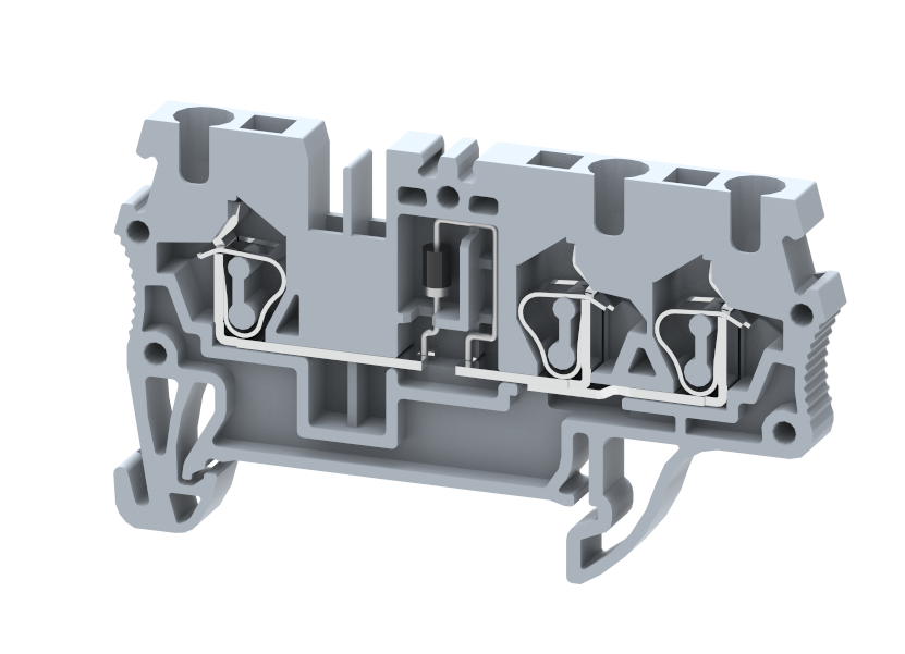 SQ2.5-1X2+D2 Terminal Blocks Spring Cage Connection Manufacturer and Supplier in India – Elmex 