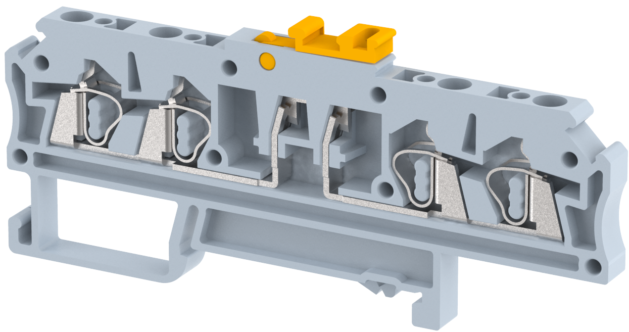 DSDT2.5-2X2 Terminal Blocks Spring Cage Connection Manufacturer and Supplier in India – Elmex 